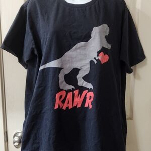 Black Dinosaur Graphic T-Shirt